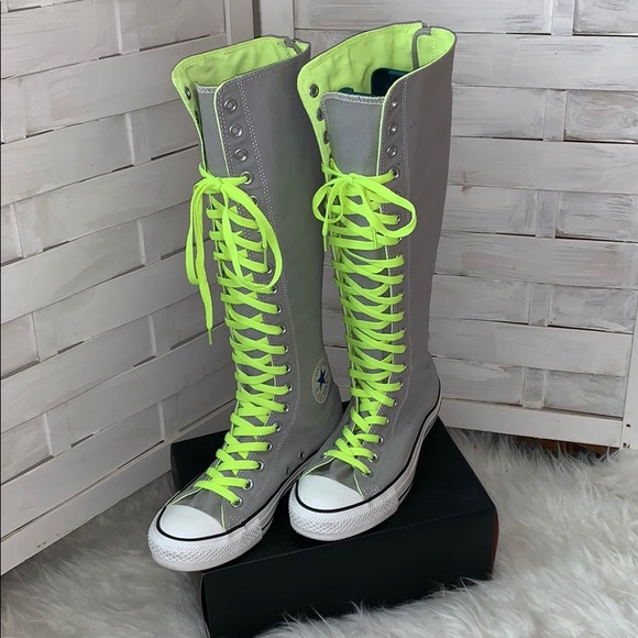 knee high converse green